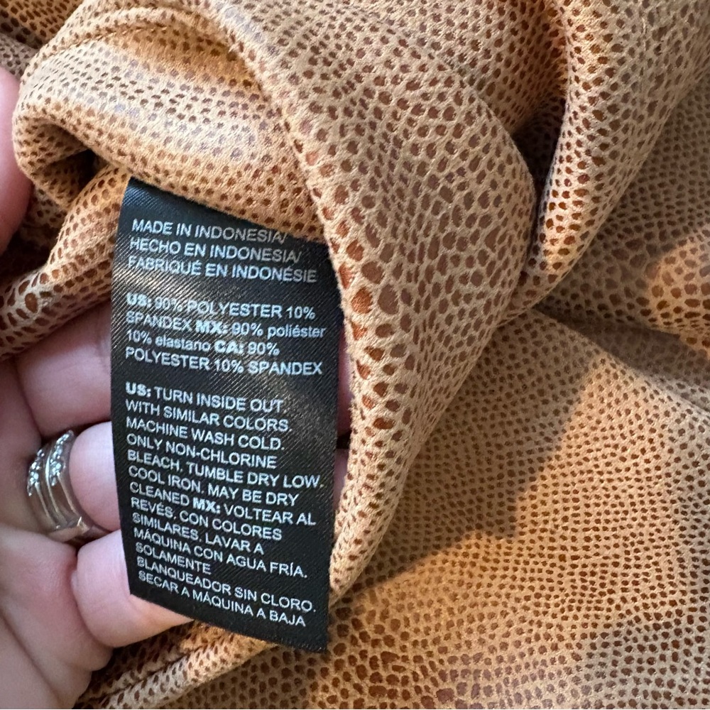 WHBM Runway Bronze Foil Snake Print Leggings - Picture 9 of 11